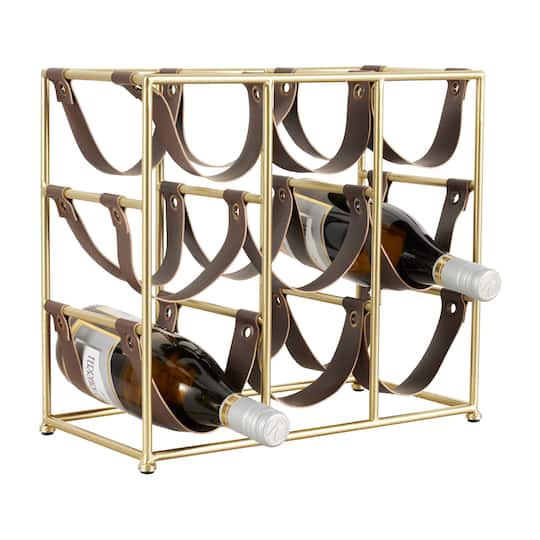 Gold Metal Wine Rack